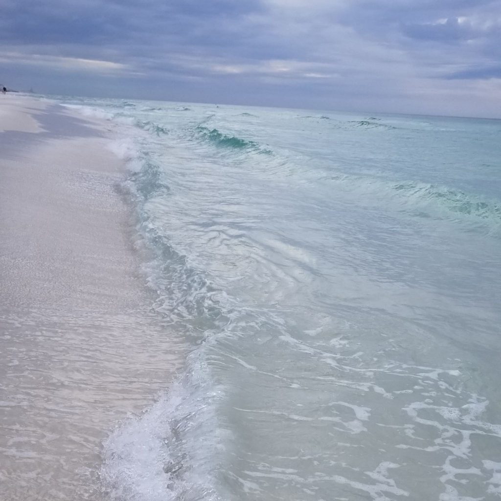 little waves, beach, Gulf of Mexico, Blue Mountain Beach